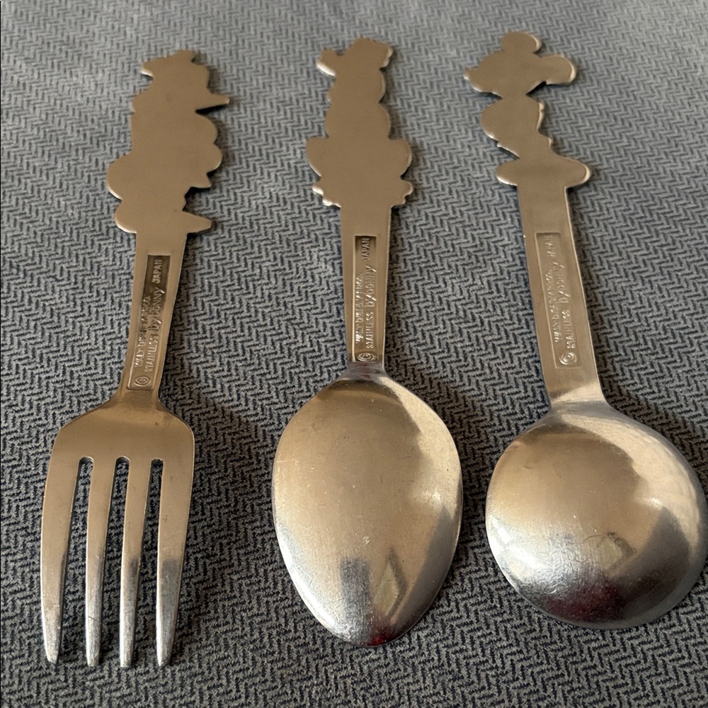 Disney Stainless Steel Character Flatware Set - Mickey, Donald, Pluto - Picture 2 of 2